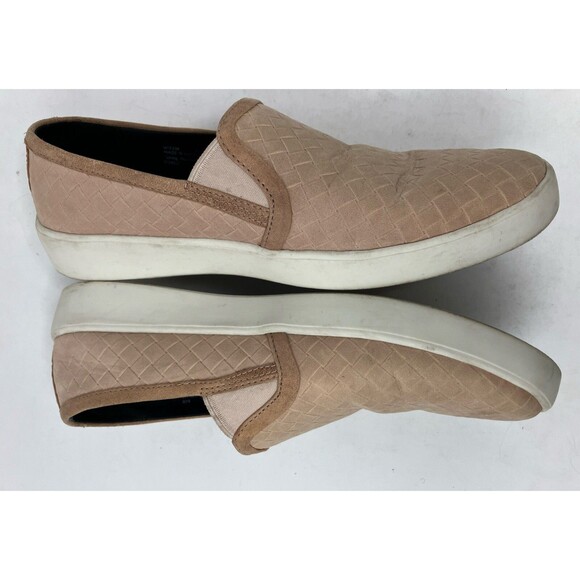 Cole Haan Grand OS Woven Leather Casual Loafers Peach Beige Womens 9.5 B Preppy - Picture 1 of 12